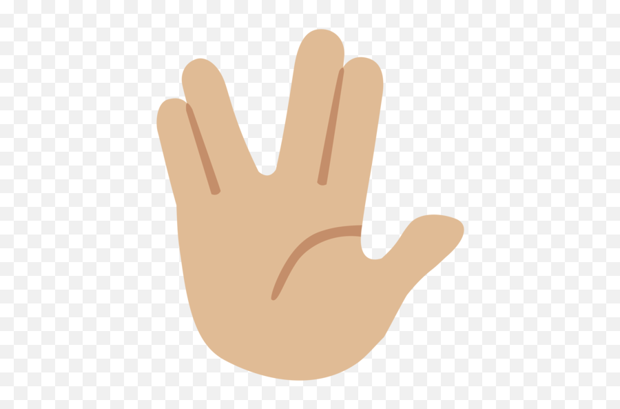 Medium - Vulcan Salute No Background Emoji,Hand Salute Emoji