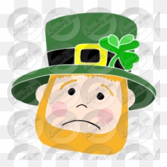 Sad Leprechaun Clipart Or Emoji Big - Cartoon,Dwarf Emoji