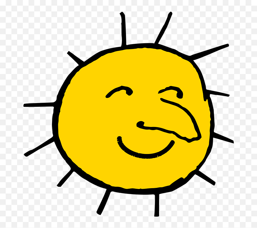 Sun Happy Smile - Smiley Sun Png Emoji,Sun Emoticon
