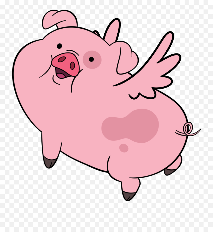 Pig With Wings Clipart - Cerdito Volador Emoji,Flying Pig Emoji