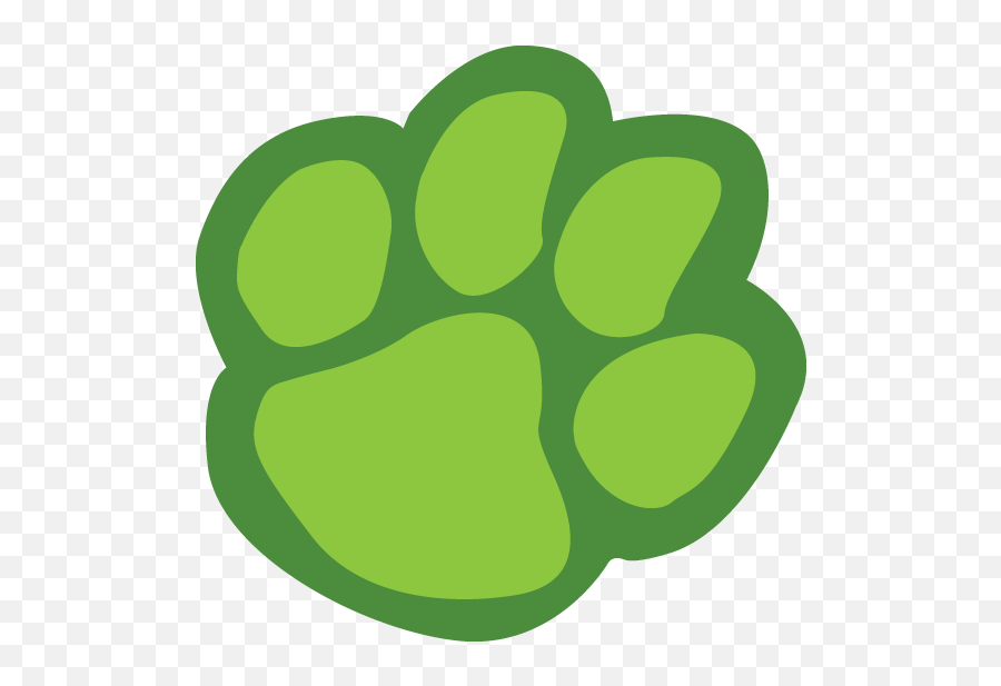Pawprint Clipart Dog Foot Pawprint Dog - Green Bear Paw Print Emoji,Dog Print Emoji