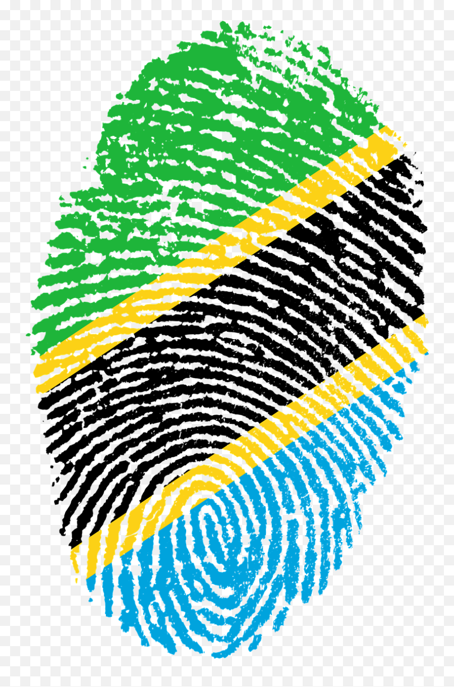 Tanzania Flag Fingerprint Country Pride - Countries Fingerprint Flag Png Emoji,Tanzania Flag Emoji
