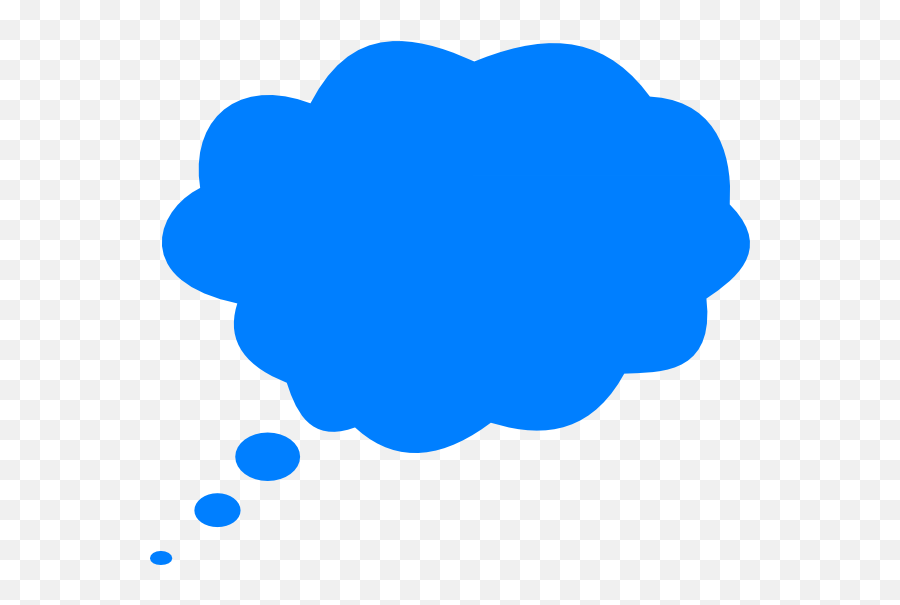 Cloud Clipart Balloon Cloud Balloon - Blue Thinking Bubble Emoji,Thought Cloud Emoji