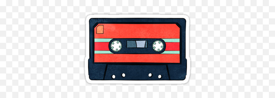 Red Cassette Tape - Red Cassette Tape Sticker Emoji,Cassette Emoji