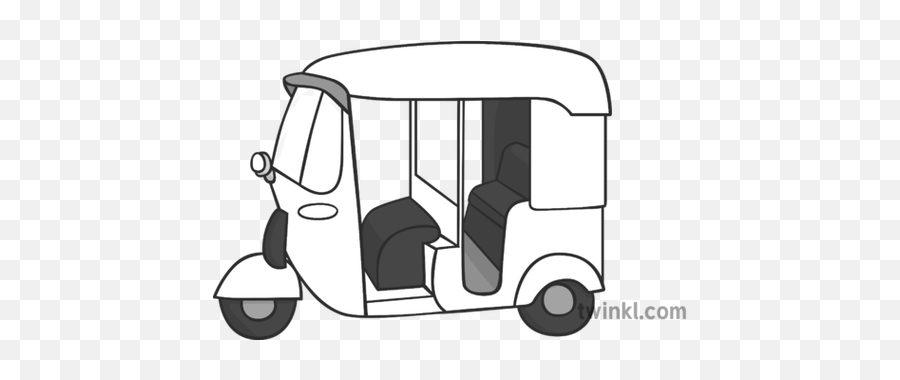 White Rickshaw Transparent Png - Black And White Images Of Rickshaw Emoji,Rickshaw Emoji