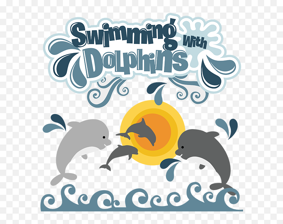 Dolphins Svg Dolphin Svg File Dolphin - Swimming With Dolphins Clip Art Emoji,Dolphin Emoji