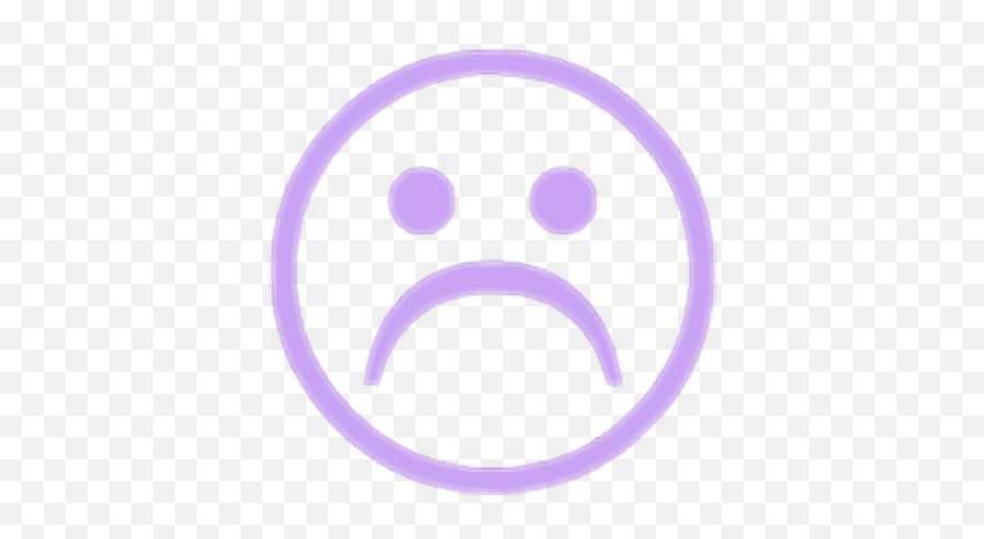 Sad Emoticon Emoji Transparent Violet Triste Violeta - Sad Face Emoji Drawing,Emoticon Triste
