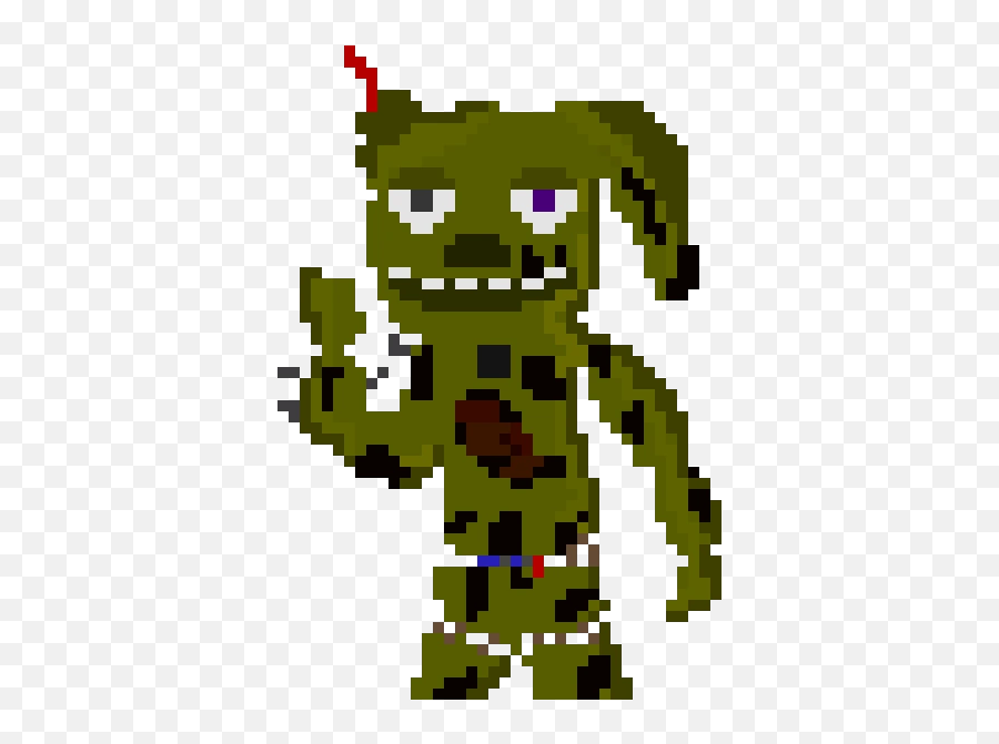 Springtrap Pixel Art Fandom - Cartoon Emoji,Ninja Turtles Emoji