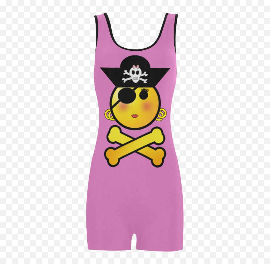 Pirate Emoticon - Smiley Emoji Classic One Piece Swimwear Model S03 Id D536076 Cartoon,Id Emoji