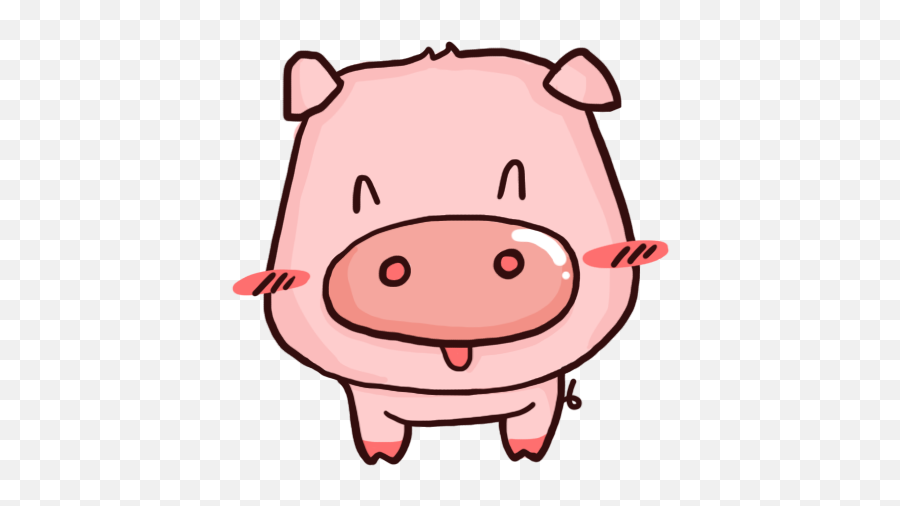 Pink Pig - Cute Pink Pig Drawings Emoji,Flying Pig Emoji