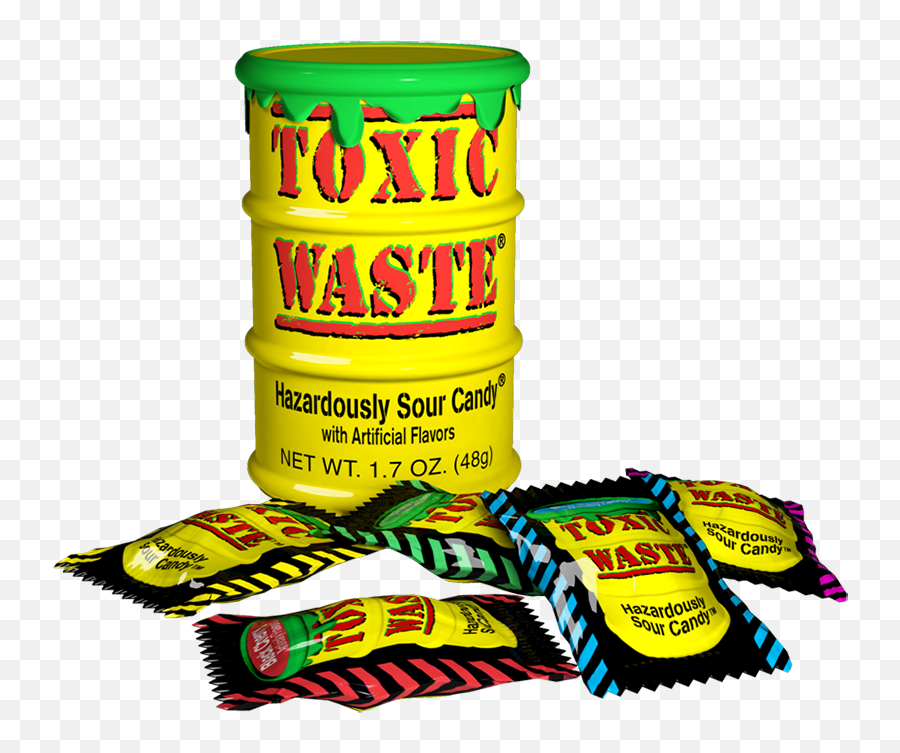 Toxic Waste Yellow Drum Extreme Sour Candy 15oz 42g - Toxic Sour Candy Emoji,Pez Emojis
