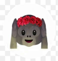 Transparent Monkey Emoji Png - Flower
