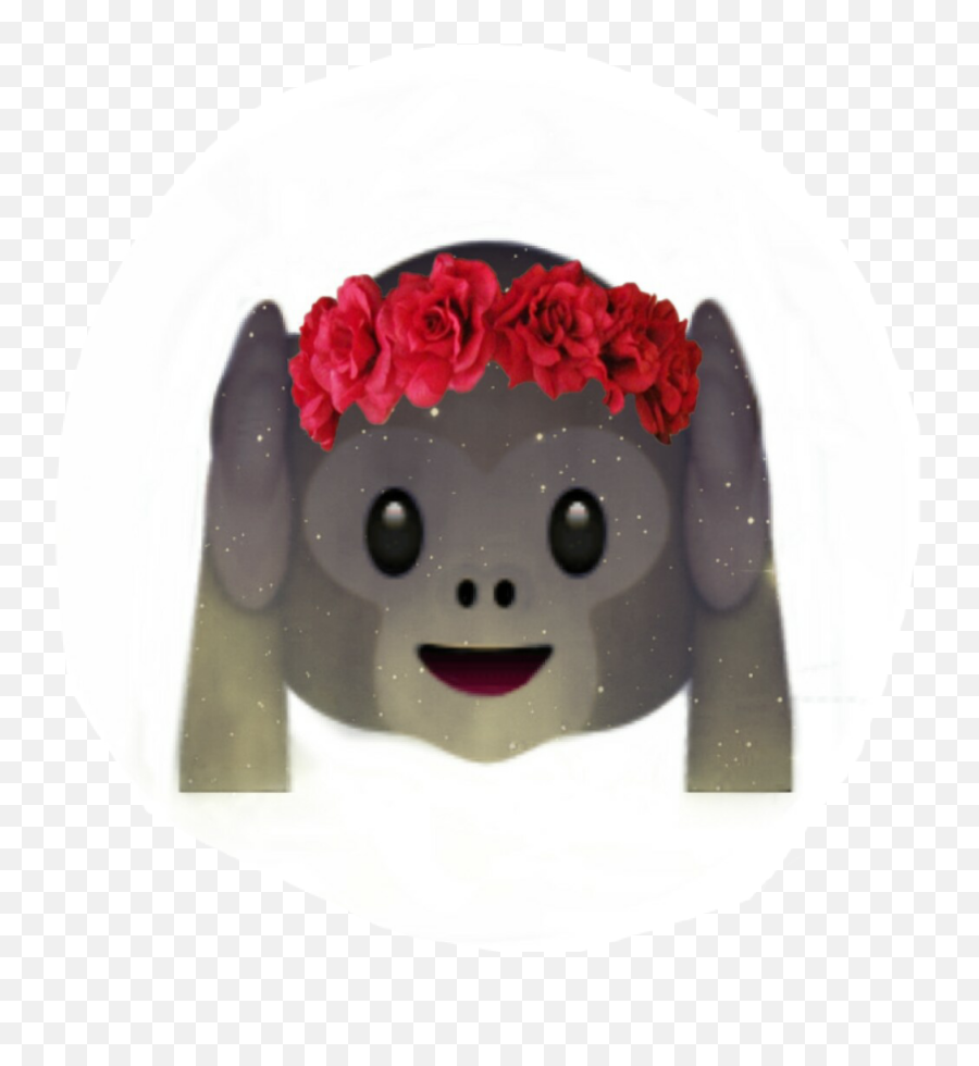 Transparent Monkey Emoji Png - Flower,Crown Emoji Transparent