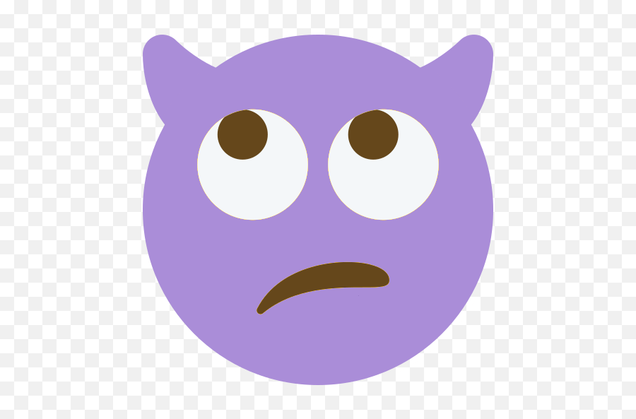 Demon - Cartoon Emoji,Eye Rolling Emoji