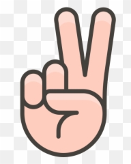 finger icon png - Victory Hand Emoji Png Peace