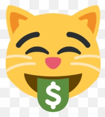 Emoji Remix on Twitter Kissing cat Money mouth - Smirk Cat Android