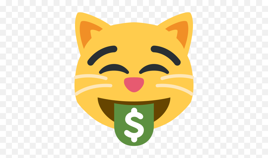Emoji Remix On Twitter Kissing Cat Money Mouth - Smirk Cat Emoji Android,Cat Face Emoji