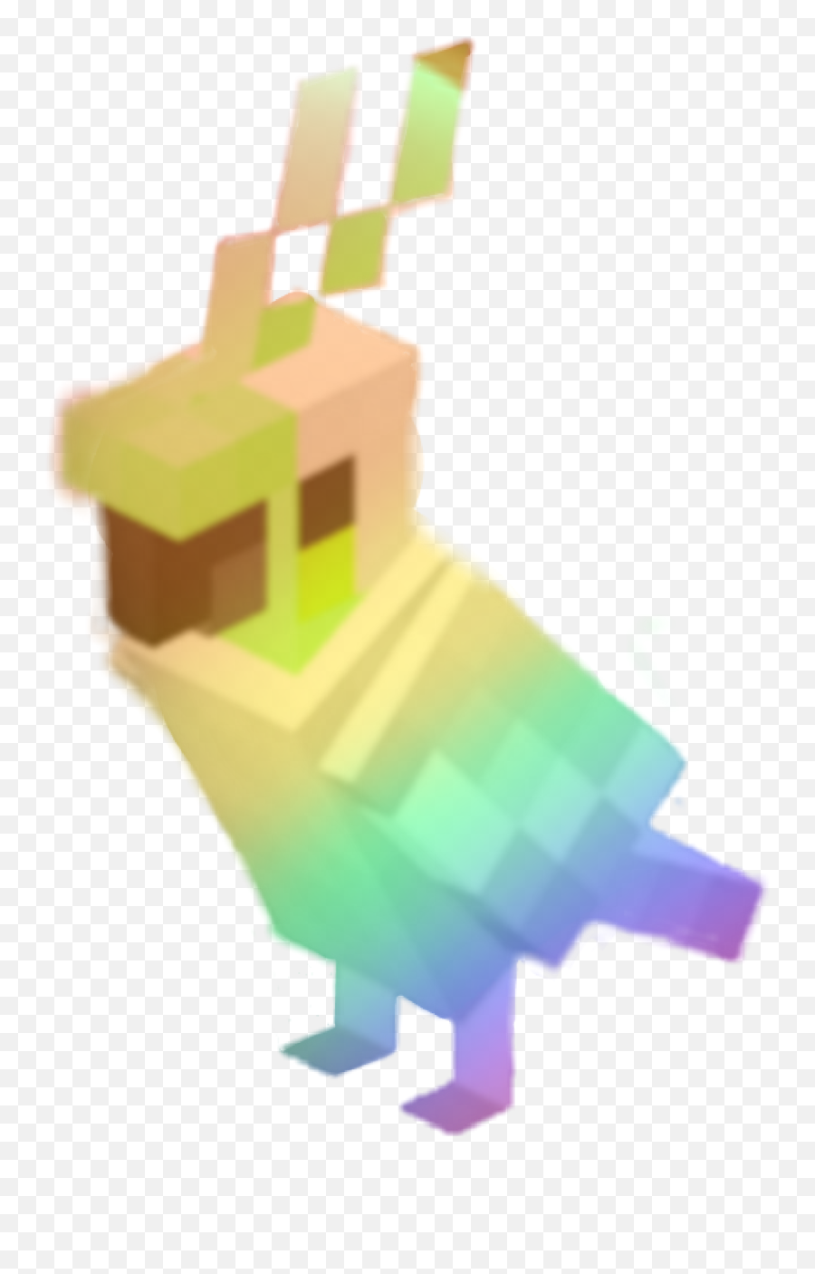 Parrot Rainbow Minecraft Sticker By V - Minecraft Parrot Grey Emoji,Minecraft Emoji