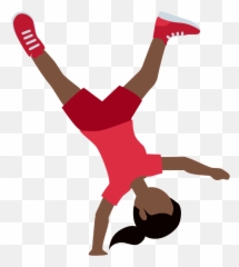 Woman Cartwheeling Emoji Clipart - Transparent