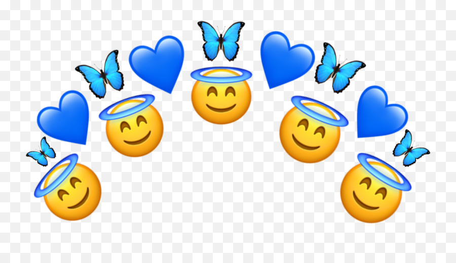 Emoji Heartcrown Sticker By Finn - Happy,Butterfly Emoticon