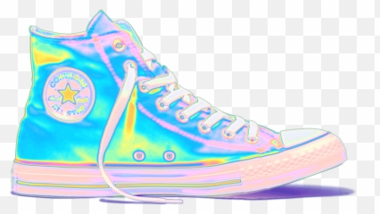Holo Holographic Sneaker Shoe Converse - Converse Holographic Shoes Emoji,Sneaker Emoji