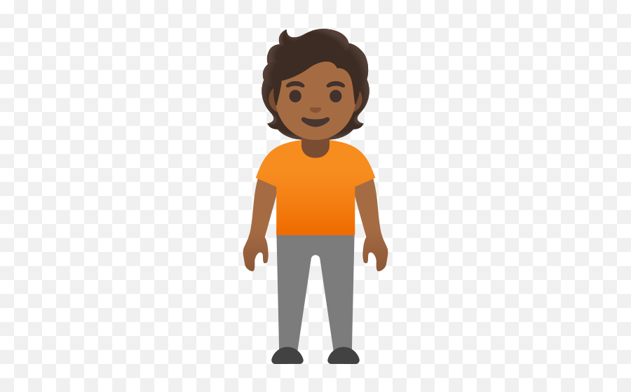 Person Standing Medium - Dark Skin Tone Emoji Dibujo De Dos Personas Dándose La Mano,Emoji Pedi