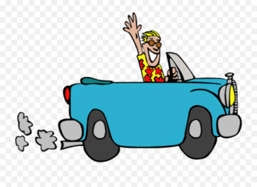 Summertime Guy In Blue Car Png Official Psds - Animated Car With Person Emoji,Blue Car Emoji