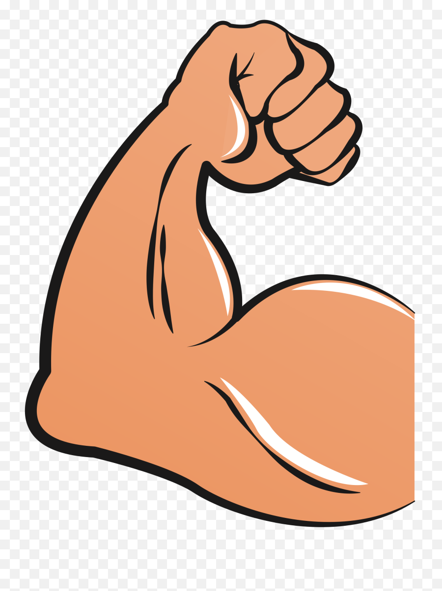 Muscle Clipart Bicep Muscle Bicep Transparent Free For - Biceps Clipart Emoji,Bicep Emoji