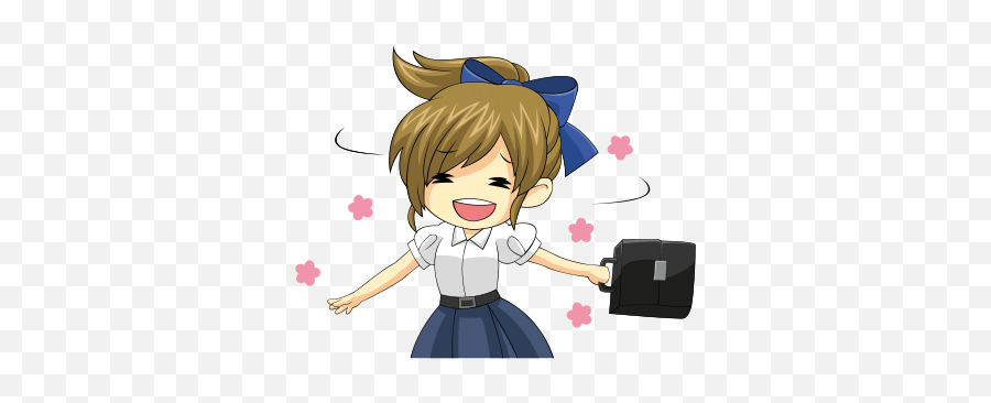 Cute Anime Girl Stickers - Anime Girl Sticker Transparent Emoji,Anime Girl Emoji