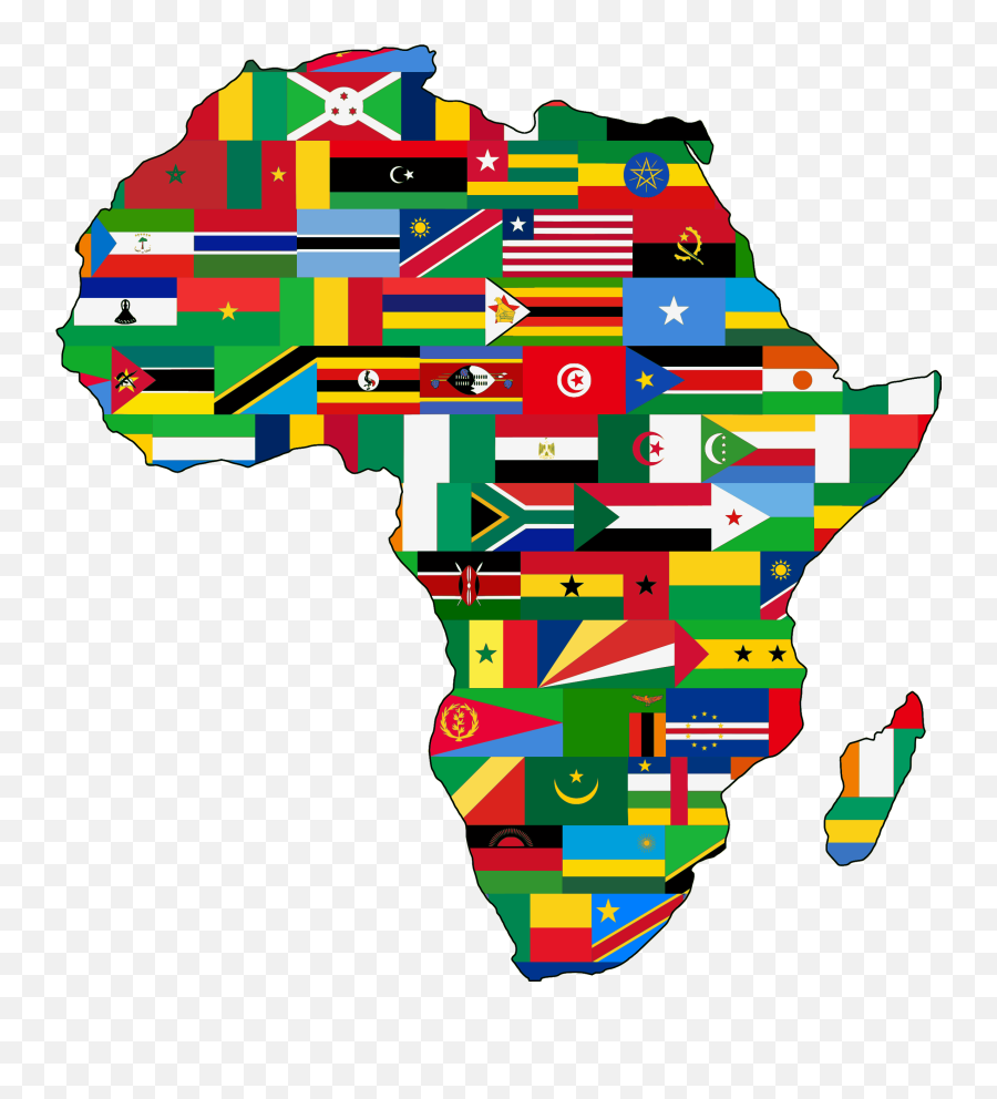 Africa Flag - African Map With Flags Emoji,Confederate Flag Emoji