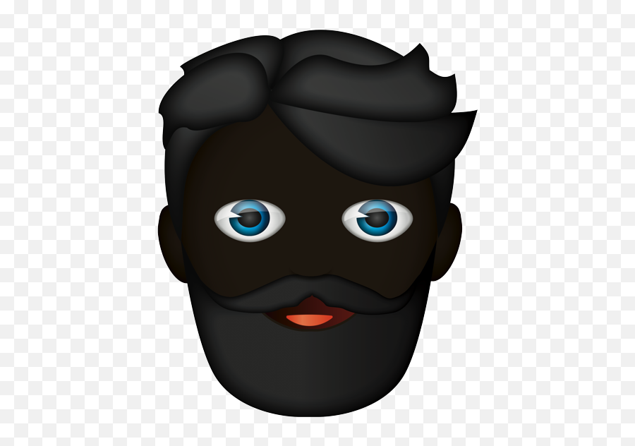 Bearded Man Smiling Variant - Cartoon Emoji,Bearded Man Emoji