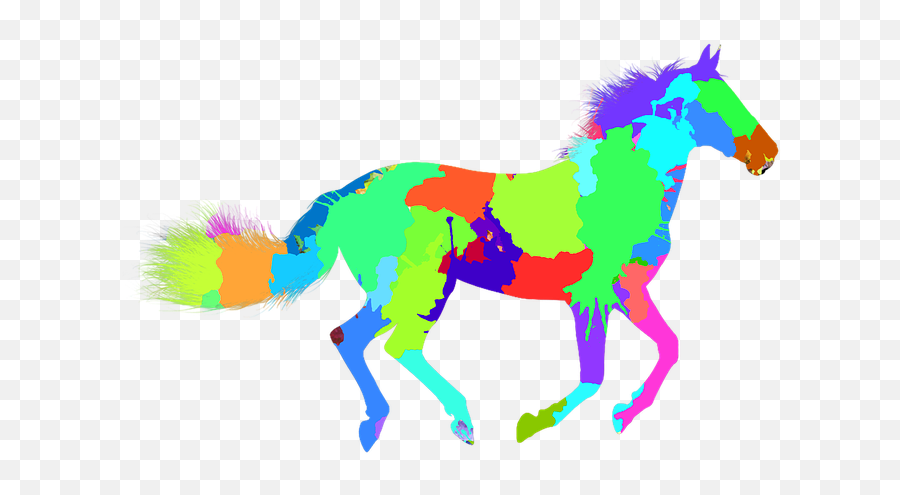 Horse Animal Painted - Black Horse Drawing Emoji,Hand Horse Horse Emoji