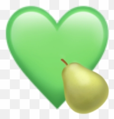 Green Emoji Green Emoji Pear Pear Green Heart Heart Fre - Heart,Pear Emoji