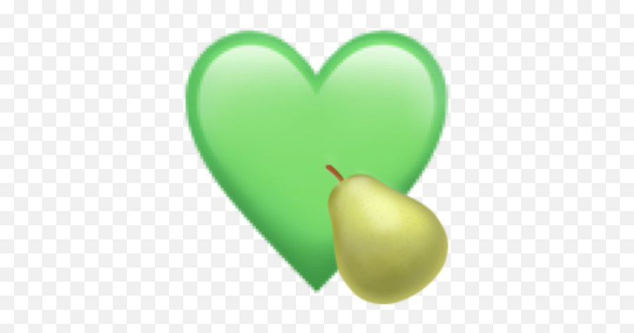 Green Emoji Green Emoji Pear Pear Green Heart Heart Fre - Heart,Pear Emoji
