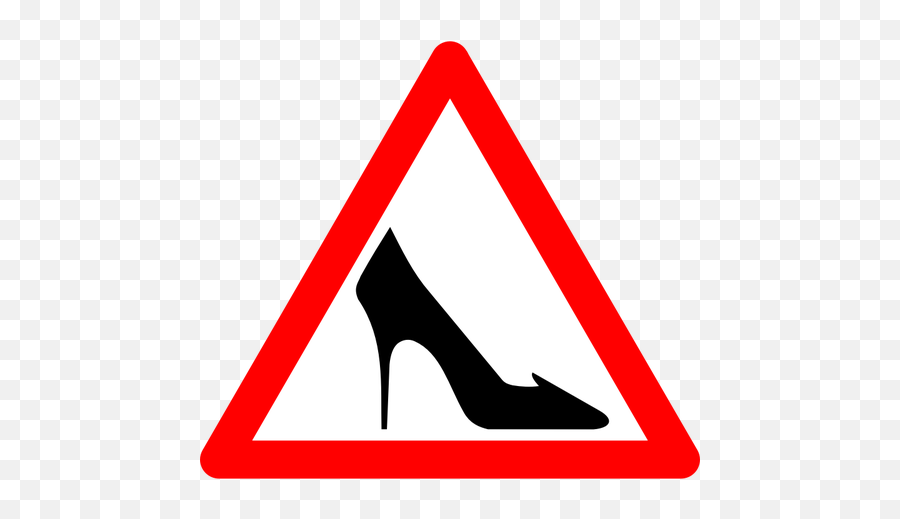 Vector Drawing Of Ladies Shoes Warning - Red High Heels Shoes Art Png Emoji,Emoji Bathroom Signs