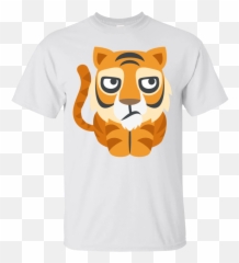 Bored Tiger Emoji - Shirt Cartoon Head