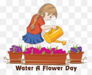 National Water A Flower Day - Water The Plants Clipart Emoji,Car Grandma Flower Emoji