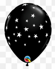 Greetings House - 11 Latex Onyx Black Pk25 Contempo Stars Flag Emoji