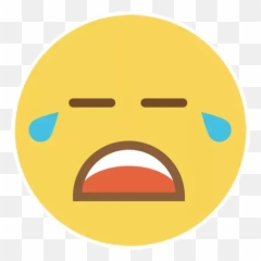 Flat Circle Emoji Png Transparent Image - Smiley