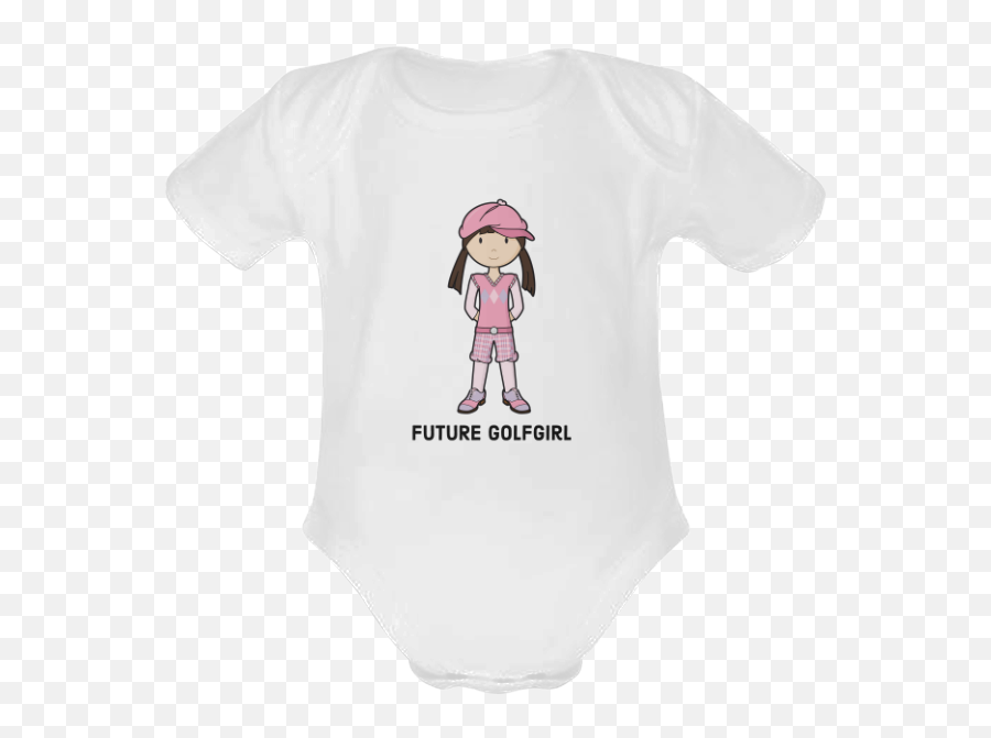 Future Golf Girl - Golfer Pink Baby Powder Organic Short Sleeve One Piece Model T28 Id D195619 Cartoon Emoji,Meerkat Emoji