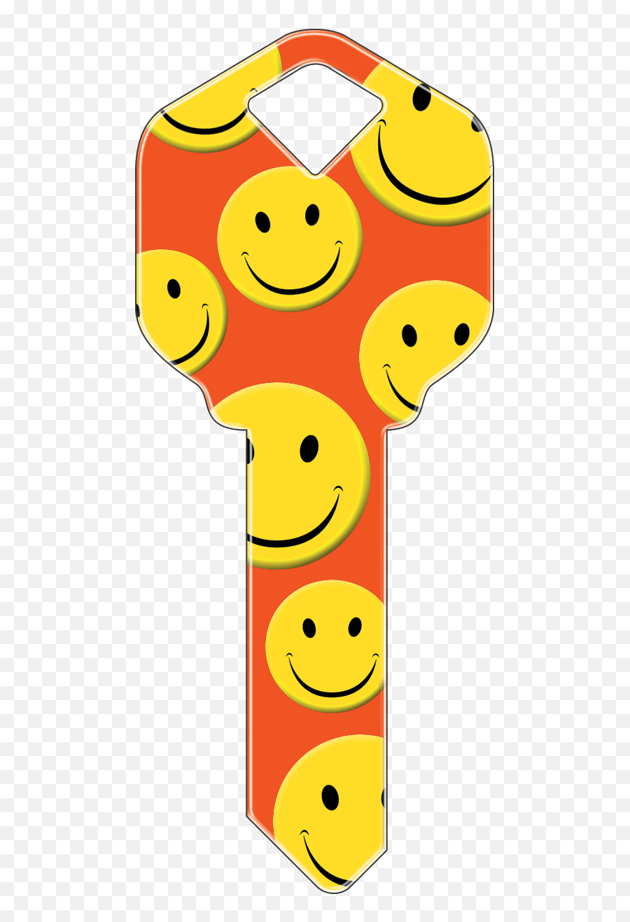 Happy Key U0027happy Facesu0027 Small Headed Painted House Key Blank - Key With Smiley Faces Emoji,Blank Face Emoticon
