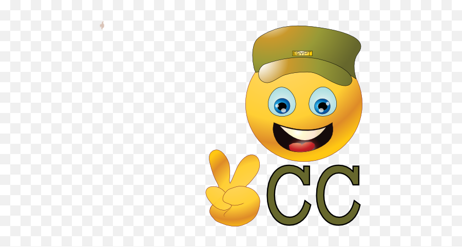Royalty Free Public Domain Clipart - Cartoon Emoji,Army Emoticon