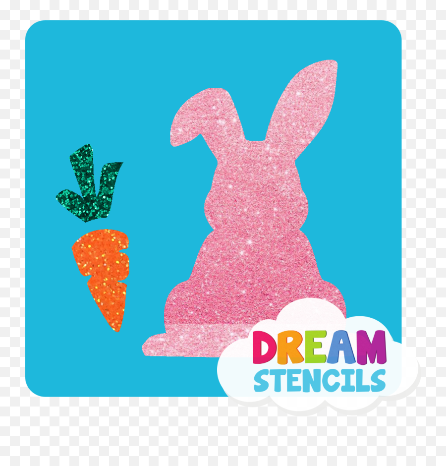 Easter Bunny With Carrot Glitter Tattoo - Carrot Emoji,Easter Bunny Emoji