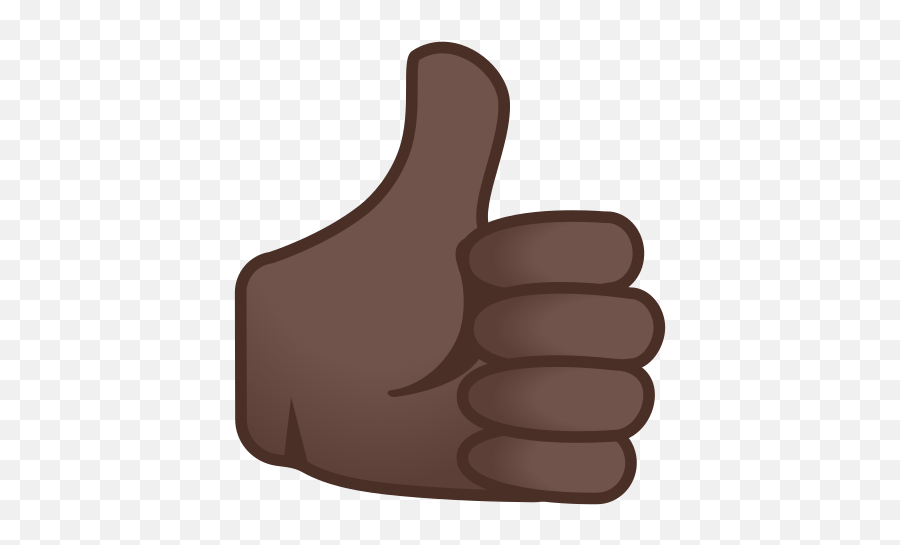 Thumbs Up Emoji With Dark Skin Tone Meaning And Pictures - Black Hand Thumbs Up Emoji,Thumbs Up Emoji Text