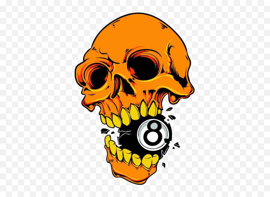 Cartoon Skull Png - Tshirt Skull Hd Image Free Png Clipart Skull 8 Ball Png Emoji,8ball Emoji