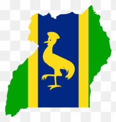 Flag Map Of Uganda - Black And White Uganda Map Emoji,Uganda Flag Emoji