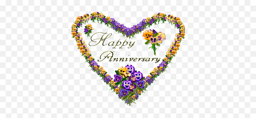 Happy Anniversary Heart Graphic For Fb - Wedding Anniversary Clipart Emoji,Happy Anniversary Emoticons