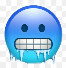 Blue Emojis Clipart - Iphone Cold