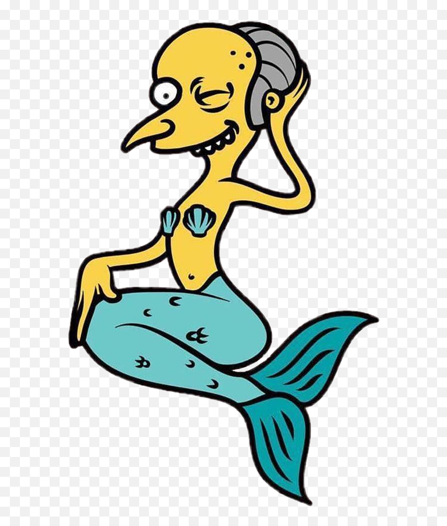 Sticker Mermaid Thesimpsons Mrburns - Stickers Tumblr Png Hipster Emoji,Mr Burns Emoji