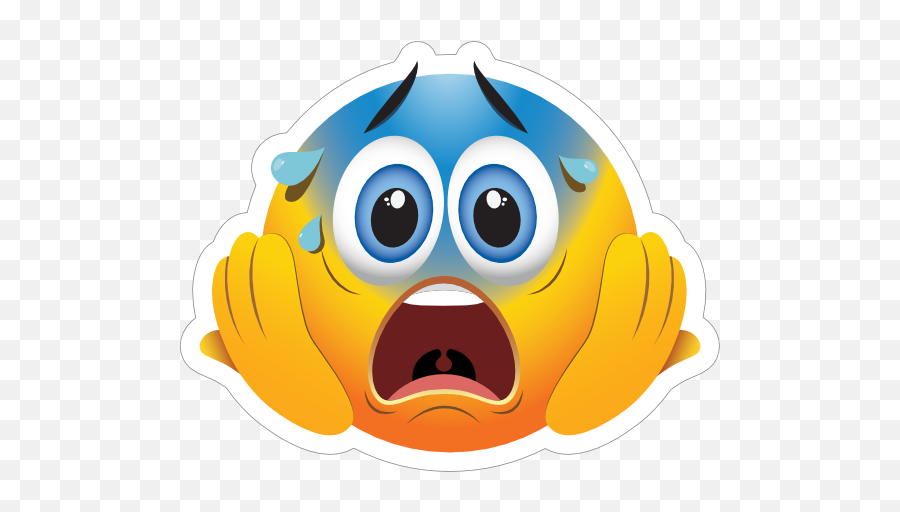 Cute Terrified Hands - Despair Emoji,Fish Emoji